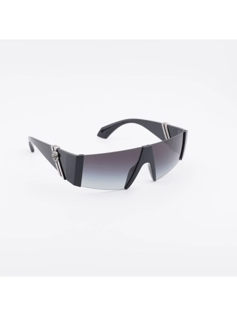 Versace VE4516 GB1/8G Sunglasses Black Shield Frame, Grey Lenses